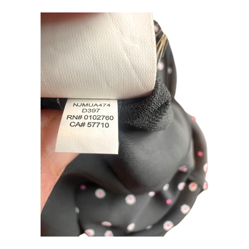 Kate Spade Daisy Dot Dress, Navy Floral, Size 10, Sleeveless Fit & Flare Smocked - Picture 6 of 12